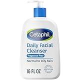 Cetaphil Face Wash, Daily Facial Cleanser for Sensitive, Combination to Oily Skin, 16 Oz, Fragrance Free, Gentle Foaming, Soap Free, Hypoallergenic