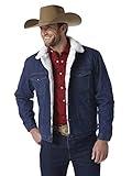 Wrangler Men's Style Cowboy Cut Western Lined Jacket, Denim/Sherpa, Small