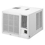 LG LW8023HRSM 7,600 BTU 115V Programmable Window Air Conditioner with Heater, WiFi, and Remote - White