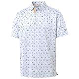 M MAELREG Boys Golf Shirts Short Sleeve Classic Fit Athletic Casual Funny Print Kids Polo Shirts Size 8