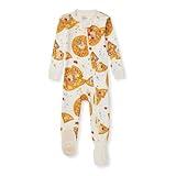 Burt's Bees Baby Baby Boys Pajamas, One-Piece Footed Sleeper PJs, Non-Slip Snug Fit for Infants 12, 18, and 24 Months