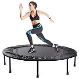 Rebounder Trampoline for Adults, 40"/50" Foldable Spring Fitness Trampoline - 450 lbs Capacity, Quiet & Stable Indoor/Outdoor Exercise Equipment for Cardio Workout