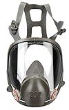 3M Full Facepiece Reusable Respirator 6800, NIOSH, Large Lens, ANSI High Impact Eye Protection, Silicone Face Seal, Four-Point Harness, Comfortable Fit, Painting, Dust, Chemicals, Medium