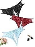 Avidlove Women Lace Panties Sexy Underwear pack lace hipster lingerie thong pack of 3 X Large