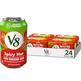 V8 Spicy Hot 100% Vegetable Juice, 11.5 fl oz Can (24 Pack)