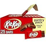 KIT KAT Milk Chocolate Wafer Snack Size, Candy Pantry Pack, Halloween Candy, 12.25 oz (25 Pieces)