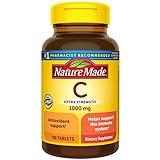 Nature Made Extra Strength Vitamin C 1000 mg, Dietary Supplement for Immune Support, 100 Tablets, 100 Day Supply