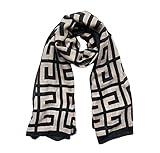 JERLA Women's Scarves Lady Light Soft Fashion Solid Scarf Wrap Shawl plaid scarf (Black 2)