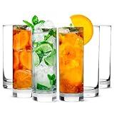 LEMONSODA Premium Highball Glass Set - Elegant Tom Collins Glasses Set of 6-12oz Tall Drinking Water Glasses - Bar Glassware for Mojito, Whiskey, Cocktail