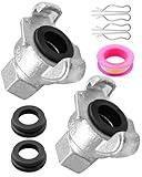Air Hose Fittings Fit for Pneumatic Equipment Automotive Industry Air Compressors Mechanical Engineering, Iron Universal Coupling, Chicago Fitting, 3/8Inch NPT Female 150PSI, 2Pack