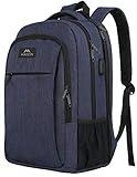 MATEIN Large College Backpack, Sturdy Computer Backpack with USB Charging Port Fits 17 inch Notebook, Carryon Luggage Travel Laptop Bag for Business Men and Women Christmas New Year Gift, Blue