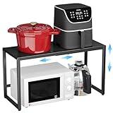 X-cosrack Heavy Duty Metal Shelving Unit - Holds 110 LBS, Expandable Storage Rack for Pots Pans Microwave Small Appliance, Adjustable Metal Shelves for Kitchen Garage Warehouse Cabinet Closet Pantry