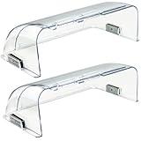 Binazon Heating & Air Vent Deflector for Vents, Sidewall, Ceiling, Floor Registers - Adjust Between 9”-14”, Magnetic Vent Covers for Air Conditioning, Heat, AC, Floor, Under Furniture (2 Pack Clear)