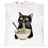 Mahrokh Cute Canvas Tote Bag with Pockets for Adults, Cat Lovers Gifts - Mothers Day, Birthday Gifts for Cat Lovers Women, Aesthetic Reusable Shopping Grocery Bags