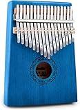 Kalimba Thumb Piano,YUNDIE Portable 17 Keys Mbira Finger Piano with Tune Hammer and Study Instruction,Musical Instruments Gift for Kid Adult Beginners Professional(Blue)