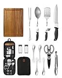 Portable Camping Essentials Cooking Set, Detachable Handle Camping Utensils for Outdoor Kitchen, Must Haves Accessories for Camp, RV Cooking, Picnics, Great for Outdoor Cooking