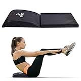 DMoose Ab Exercise Mat, Sit Up Cushion Pad, Provides Lower Back Support, Core Strength Trainer to Prevent Abdominal Injuries, High Density Foam with Non Slip Surface - Ab Workout Equipment (BLACK III)