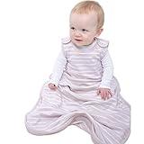 Woolino Ultimate Baby Sleep Sack - 4 Season Baby Wearable Blanket - Two-Way Zipper Adjustable Sleeping Bag - Merino Wool and Organic Cotton - Universal Size (2-24 Months) - Lilac