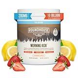 ROUNDHOUSE PROVISION Morning Kick, Greens Superfood Powder Supplement with Ashwaganda, Collagen, Probiotics, Supports Energy Levels, 30 Servings (Strawberry Lemonade) by Chuck Norris