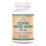 Digestive Enzymes - 800mg Blend of All 10 Most Essential Digestive and Pancreatic Enzymes (Amylase, Lipase, Bromelain, Lactase, Papain, Protease, Cellulase, Maltase, Invertase) by Double Wood