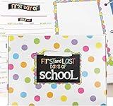 First & Last Day of School Memory Book - Kids School Keepsake Album, Class Keeper Photo Organizer, PreK-12 Scrapbook (Girls)