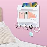 Floating Shelves for Bedside Shelf Accessories Organizer, Wall Mount Self Stick On, Cute Room Decor Aesthetic, Girls Room Decor, Cool Stuff For Bedroom Storage And Organization, Bedside Wall Organizer