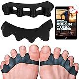 VYCE PrimalStep Toe Separators - Doctor Recommended - Correct Foot and Bunion Pain, Plantar Fasciitis - Toe Straightener to Improve Functional Athletic Mobility - Stretches to Fit (S/M)