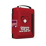 Portable First Aid Kit for Kids with CPR Shield - Ideal for Home, Car, School, Camping, and as a Travel First aid kit. Latex-Free Bandages – Children First Aid Guide by The Life Safety Pro