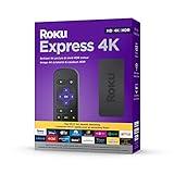 Roku Express 4K 2022 | Streaming Media Player HD/4K/HDR with Smooth Wireless Streaming and Roku Simple Remote with TV Controls, Includes Premium HDMI Cable, Black (Renewed)
