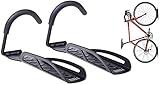 DIRZA Bike Rack Garage Wall Mount Bike Hanger Hooks Storage Bicycle Vertical System for Indoor Shed - Easily Hang/Detach - Holds up to 65 lb with Screws Black