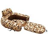 Freetime Fun Pool Lounger Inflatable Pool Floats - Pool, Lake, River Floating Lounge Chair Heavy Duty Fabric Pool Raft 2in1 Convertible Chair - Camo (1 Pack)