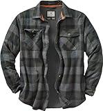 Legendary Whitetails Big Archer Flannel Thermal Lined Shirt Jacket for Men, Quilted Insulated Work Outerwear Coat, Balsam Shadow Plaid, XX-Large Tall