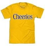 Tee Luv Men's Compatible with Cheerios Cereal Logo Shirt (Spring Yellow) (3XL)