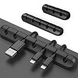 Cable Clips Cord Management Organizer, 3 Packs Silicone Adhesive Hooks, Wire Holder USB Power Charging Accessory Mouse PC Nightstand Desktop Wall Phone Workspace Office (7, 5 and 3 Slots)
