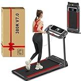 Treadmill for Home, 3.0 HP Foldable Portable Treadmill with Handle, Small Compact Treadmill 300 LBS Capacity with 12 Preset Programs LED Display Walking Running Treadmills for Office