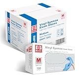 Basic Medical Synmax Vinyl Exam Gloves - Latex-Free & Powder-Free Disposable Glove - Medium, BMPF-3002(1000 Pcs)