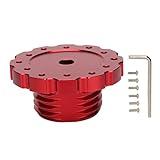 MUNEFE Gaming Steering Wheel Adapter, Aluminum Steering Wheel Adapter, Racing Car Steering Wheel Adapter for Compatibility with T500 T300 Ts Tx Steering Wheel Systems(Red)