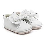 Robeez First Kicks Baby Girl and Unisex Shoes & Sneakers for Infant/Toddlers - 0-24 Months White Leather