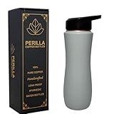 Perilla Home 100% Pure Copper Bottle For Drinking - With Sipper & Lid 23.66 Oz - Ayurvedic Water Bottle Multipurpose Bottle for Gym, Travelling, Outdoors, Indoors Leak Proof (Gray)