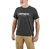 Carhartt Men's Force Relaxed Fit Midweight Short-Sleeve Logo Graphic T-Shirt, Carbon Heather, XX-Large