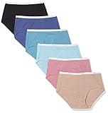 Hanes Women's Ribbed Cotton Brief Underwear, Value 12 Pack, Assorted-12 Pack, 8
