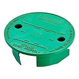 Underhill Sprinkler Valve Round Box Lid, VersaLid 6 Inch to 7 Inch Universal Cover for Automatic Irrigation System, Green, VL-6