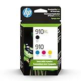 HP Original 910 Cyan, Magenta, Yellow / 910XL Black Ink Cartridges (4-Pack) | Works OfficeJet 8010, 8020 Series OfficeJet Pro 8020, 8030 Series | Eligible for Instant Ink | 3JB41AN