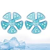 Head Gel Ice Pack, Helmet Ice Pack, Used for Catcher Helmets, Outdoor Sport, Equestrian Riding, Operation On The Head, Relieve Summer Heat and Keep Cool (2 Count) (Blue)