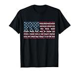 List 46 US Presidents of the United States Fun History Flag T-Shirt