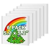 6-Pack Hardcover Blank Books, 40 Pages 5.2 x 5.2 inch Blank Pages for Kids Students to Write Stories, 100GSM Art Crafts Gift Hardcover Notebooks, White Blank Drawing Sketchbooks, Office School Home Supplies