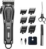 Haokry Hair Clippers for Men Professional - Cordless&Corded Barber Clippers for Hair Cutting & Grooming Rechargeable Beard Trimmer