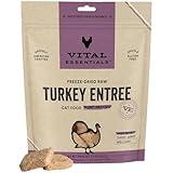 Vital Essentials Freeze Dried Raw Cat Food, Turkey Mini Patties Entree, 3.5 oz