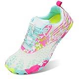 Womens Water Shoes for Women Quick Dry Barefoot Aqua Shoes Swim Shoes Beach Shoes Pool Shoes for Women for Boating Diving Surf Drving Yoga Upstream Pink/Fusion 8.5 W/7 M