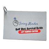 Swing Minder Golf Reference Cards | Ultimate Pocket Survival Guide and Golf Instruction Booklet | Compact Waterproof PVC Cards for Troublesome Shots | Clip-on Carabiner for Your Golf Bag (LEFT-HANDED)